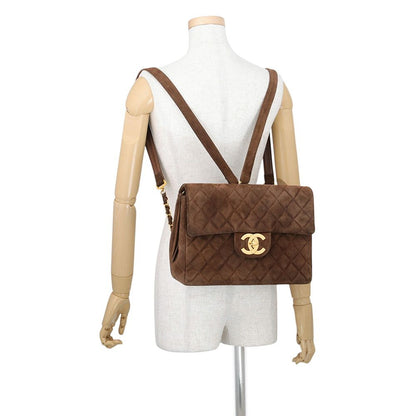 Chanel Backpack Quilted CC Logo Jumbo Suede — view 4