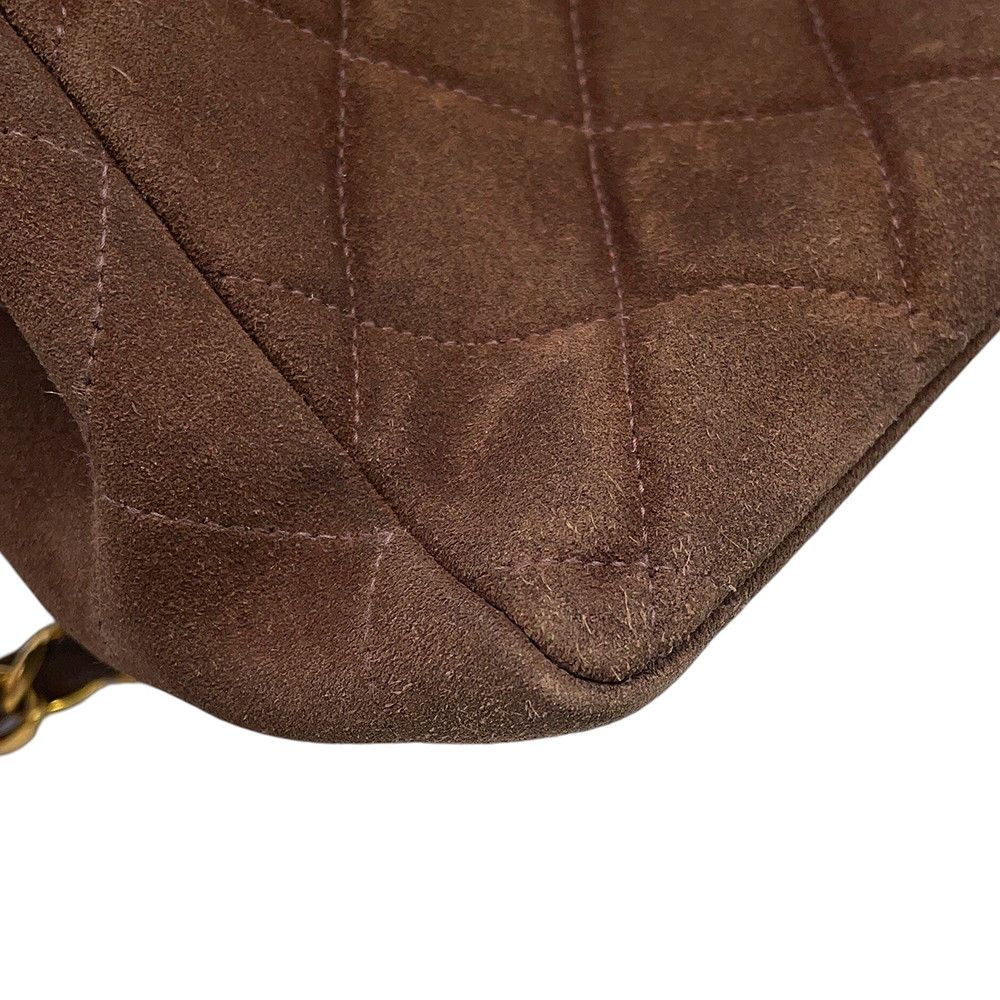Chanel Backpack Quilted CC Logo Jumbo Suede — view 6