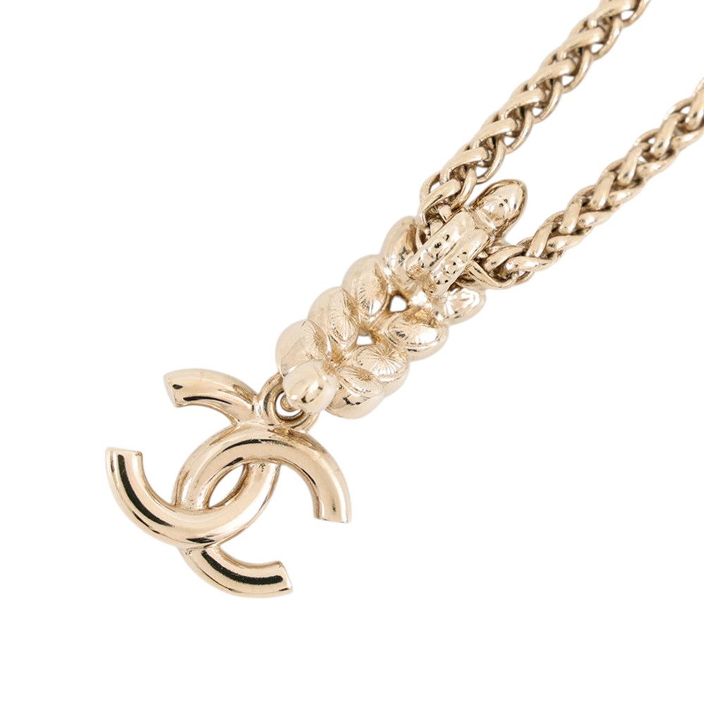 Chanel Necklace CC Logo Rhinestone I 23 — view 3