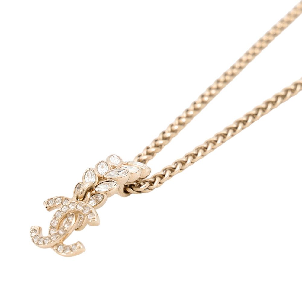 Chanel Necklace CC Logo Rhinestone I 23 — view 2