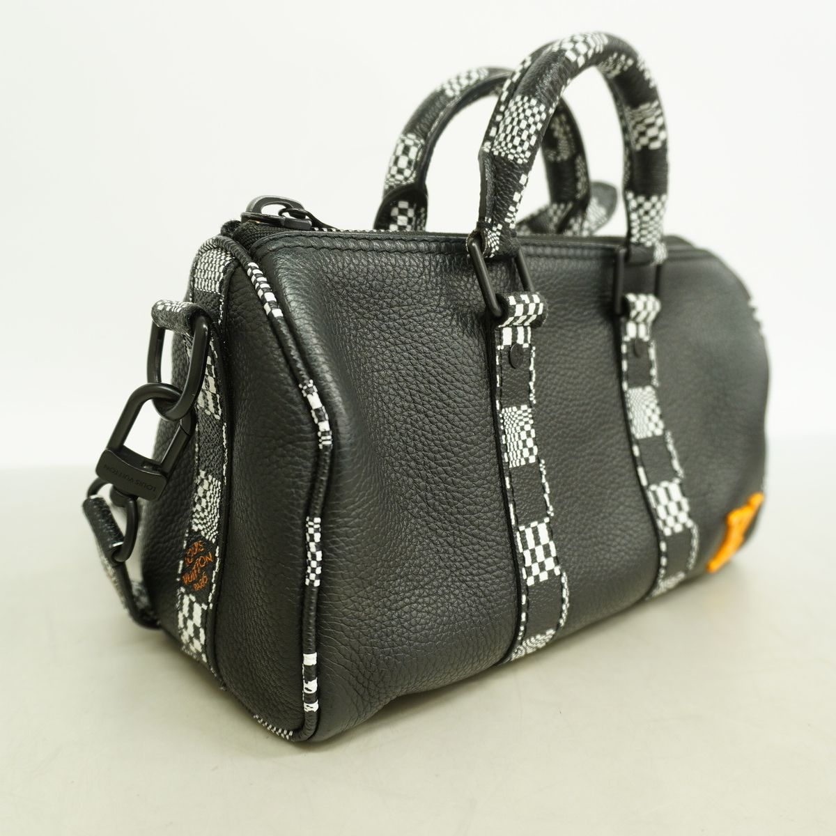 Louis Vuitton Handbag Damier Distorted Keepall XS Black 2-Way Bag — view 2