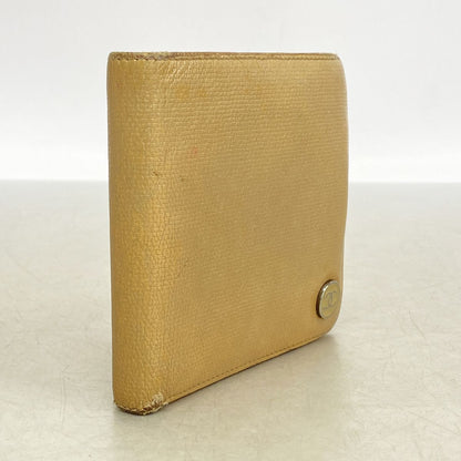 Chanel Wallet Coco Buttons Leather Beige Silver — view 2
