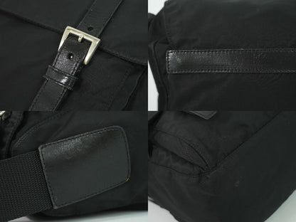Prada Nylon Shoulder Bag Pochette Black — view 7