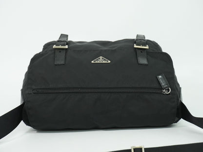 Prada Nylon Shoulder Bag Pochette Black — view 5