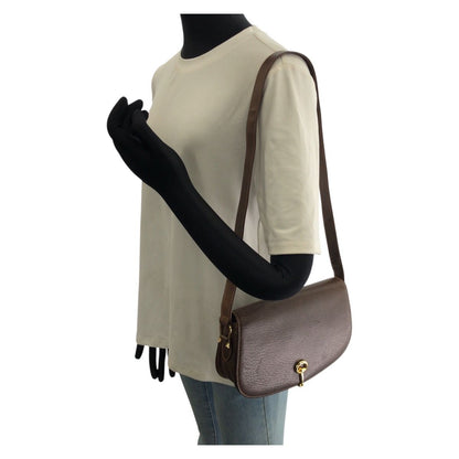 Gucci Vintage Gucci Horsebit Brown Gold Leather Shoulder Bag — view 7