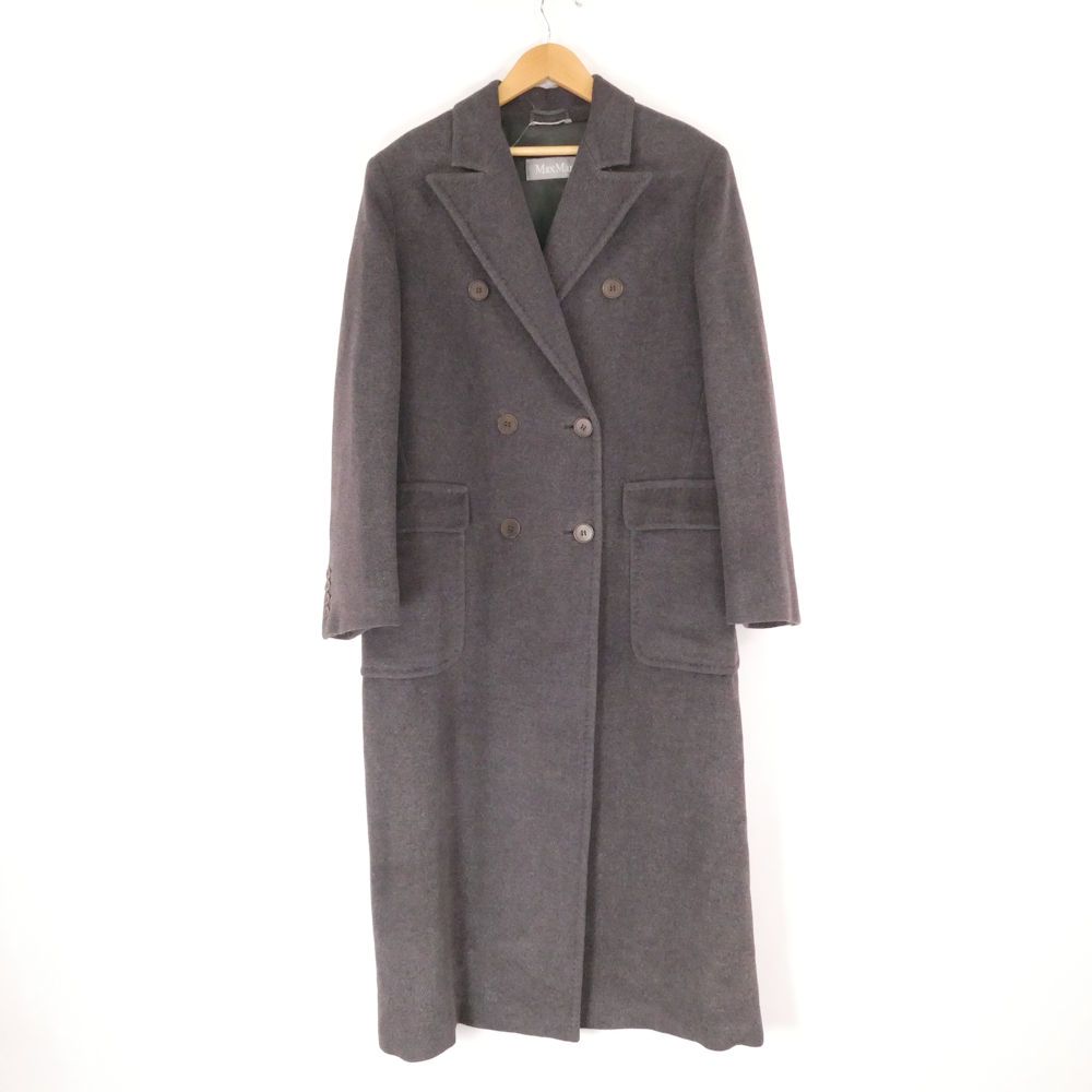 Max Mara Maxmara Coat S Wool Silk Silver Tag 38