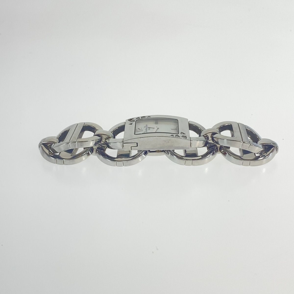 Dior Vintage Malice Square Silver Stainless Steel Watch — view 4