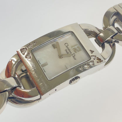 Dior Vintage Malice Square Silver Stainless Steel Watch — view 3