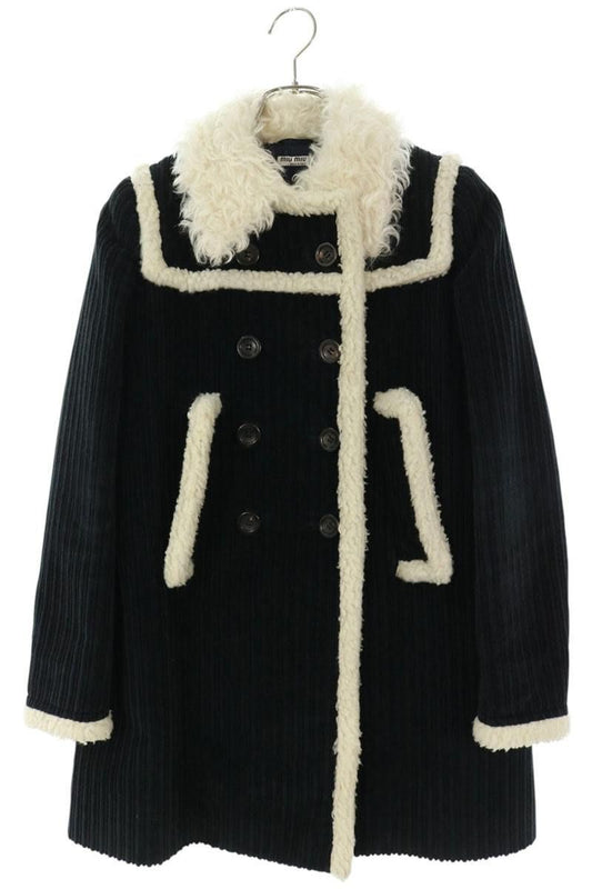 Miu Miu 518 Corduroy Fleece Coat 38
