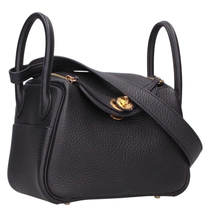 Hermes Lindy Mini Taurillon Clemence Shoulder Bag 20