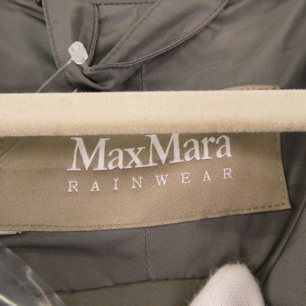 Max Mara Maxmara Rain Wear Coat Polyester Cotton Long 42 — view 3