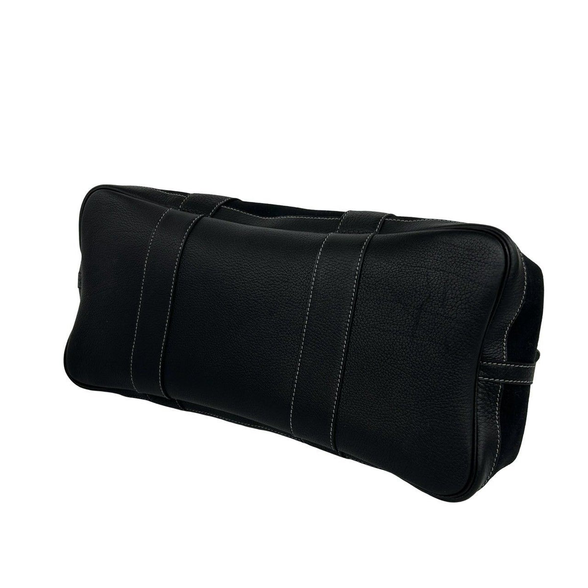 Hermes Garden Party PM Toile Officier Buffalo Leather Originally Tote Bag Black — view 8