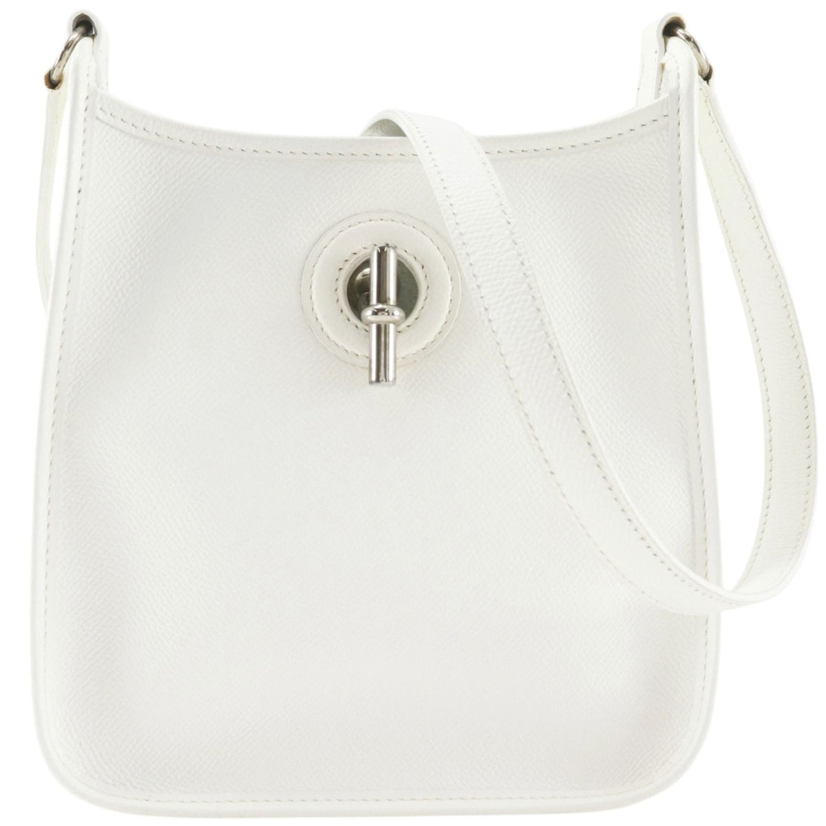 Hermes Vespa Veau Epsom White Shoulder Bag