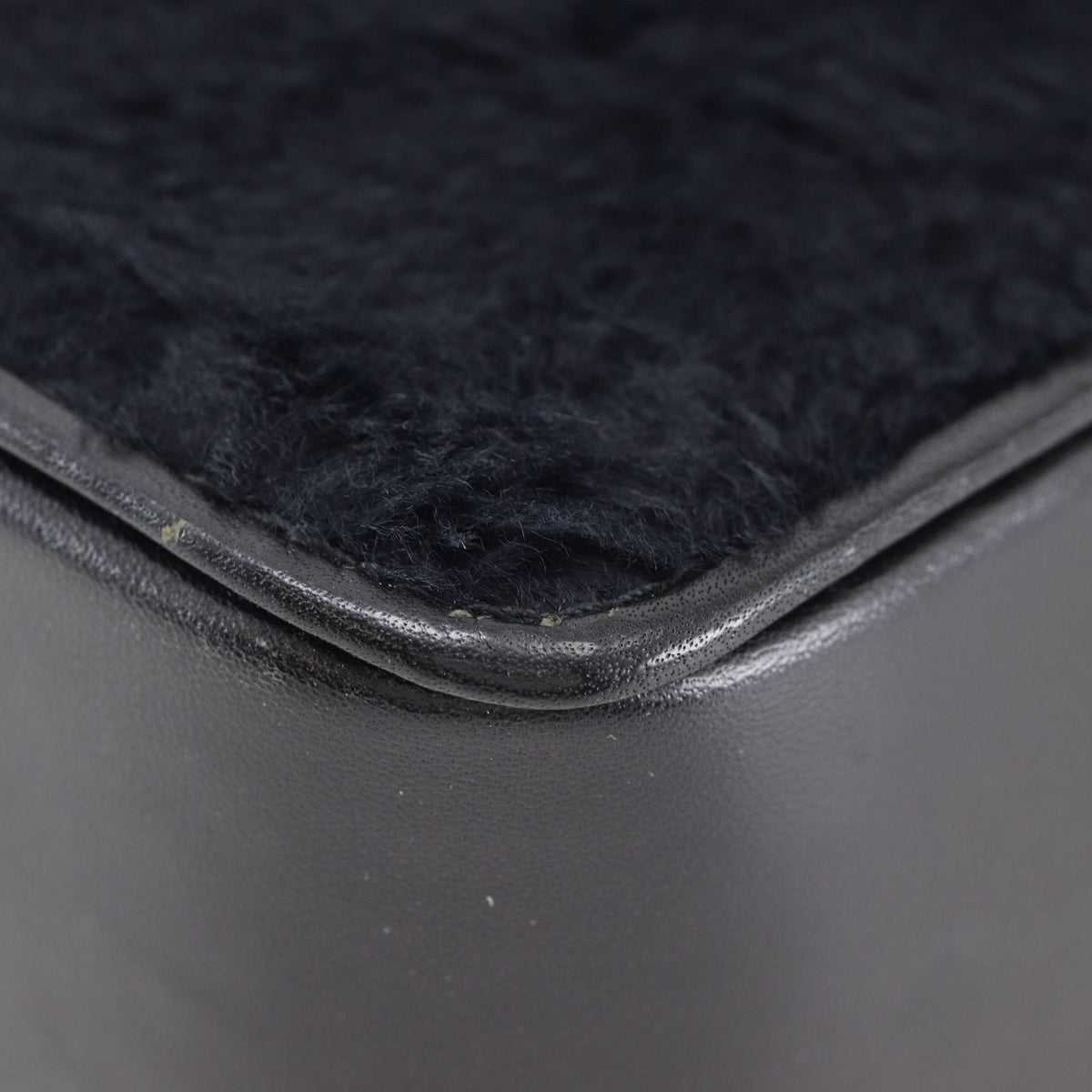 Dior Vintage Calf Hair Black Handbag — view 4