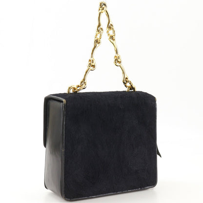 Dior Vintage Calf Hair Black Handbag — view 3