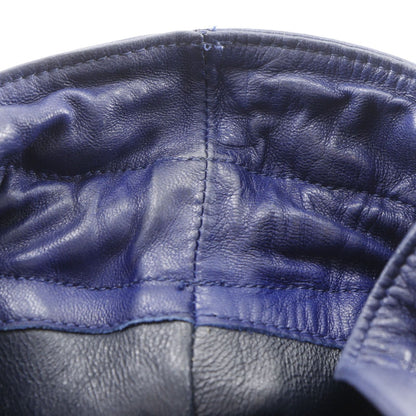 Chanel Quilted Drawstring Vintage Lambskin Navy Shoulder Bag — view 7