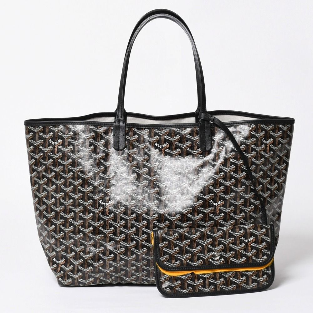 Goyard Saint Louis PM Tote Bag Black Leather