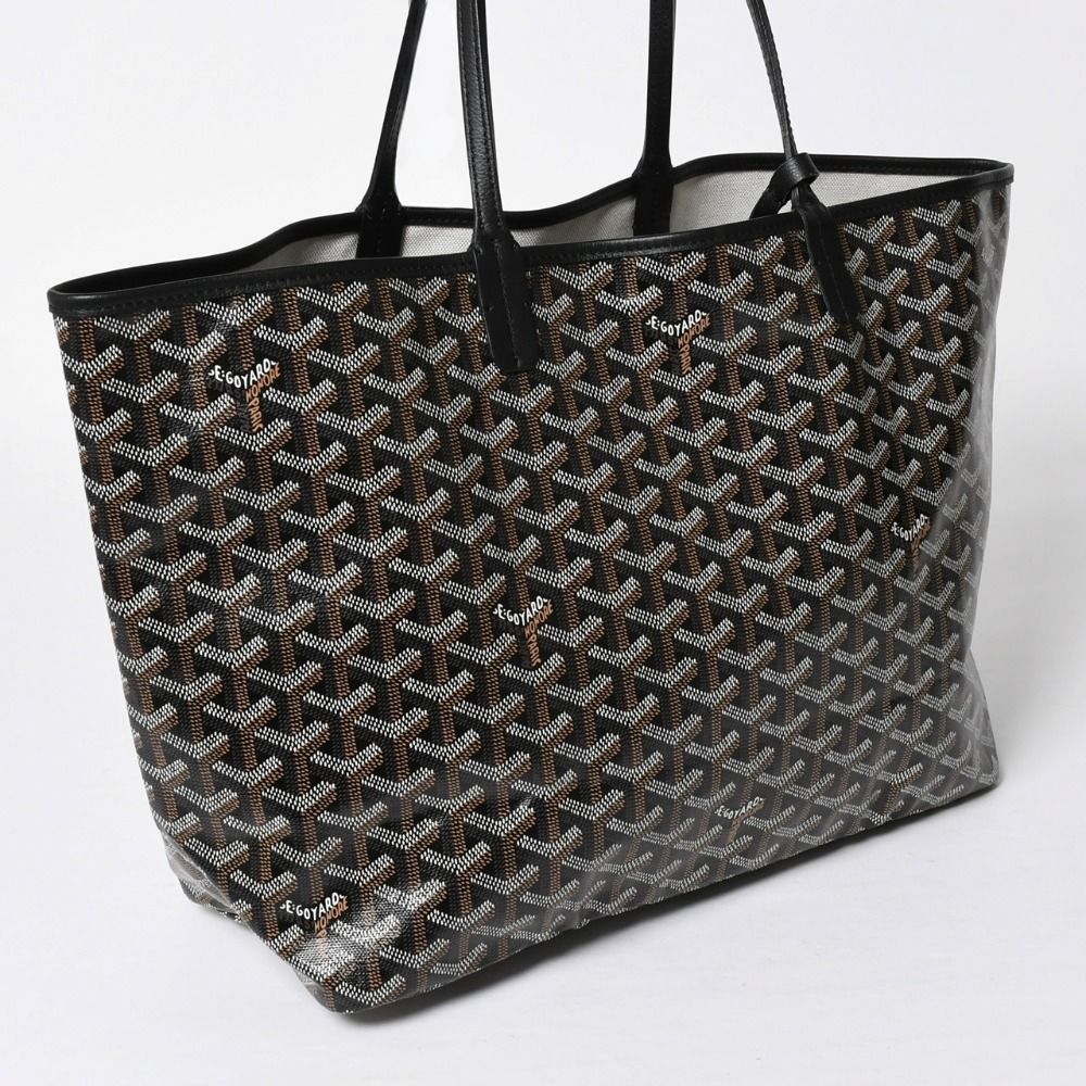 Goyard Saint Louis PM Tote Bag Black Leather — view 3