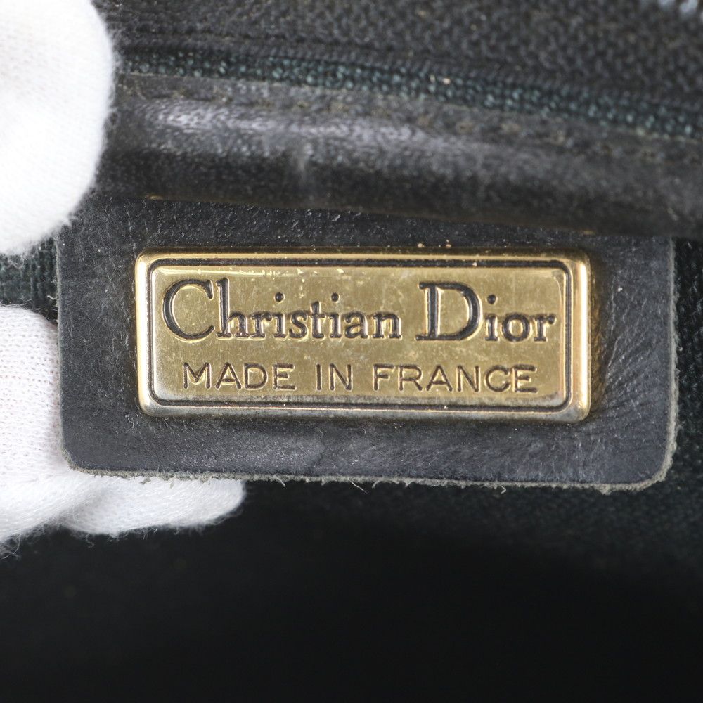Dior Vintage Honeycomb Pattern Leather Shoulder Bag — view 8