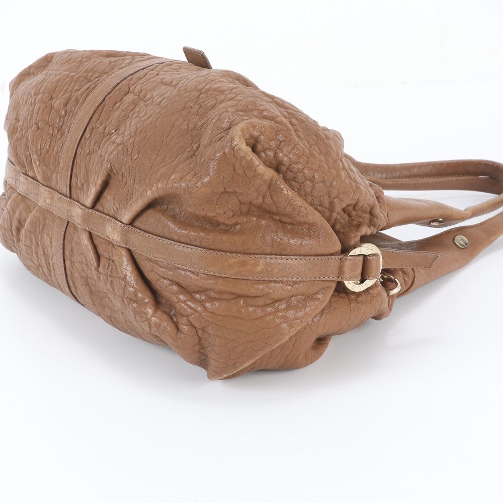 Bvlgari Chandra Leather Tote Bag Shoulder Hand Brown — view 4