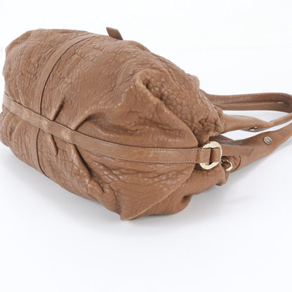 Bvlgari Chandra Leather Tote Bag Shoulder Hand Brown — view 4