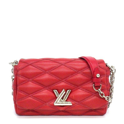 Louis Vuitton Shoulder Bag Maltage Rouge Lambskin Silver