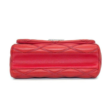 Louis Vuitton Shoulder Bag Maltage Rouge Lambskin Silver — view 4