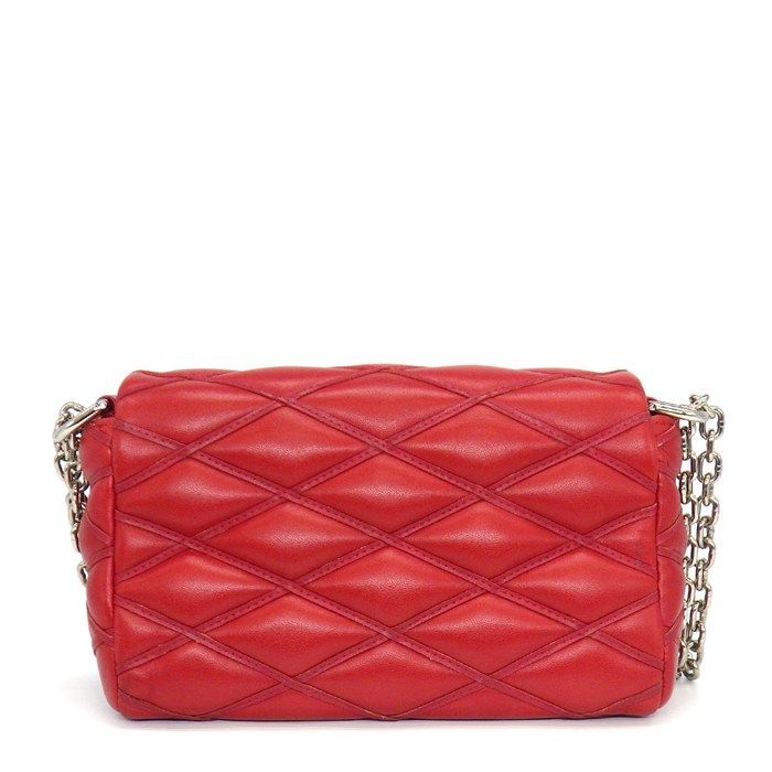 Louis Vuitton Shoulder Bag Maltage Rouge Lambskin Silver — view 2