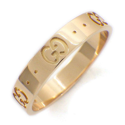 Gucci Ring Icon Interlocking G GG Logo 18k Pink Gold