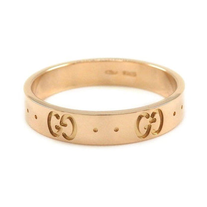 Gucci Ring Icon Interlocking G GG Logo 18k Pink Gold — view 2