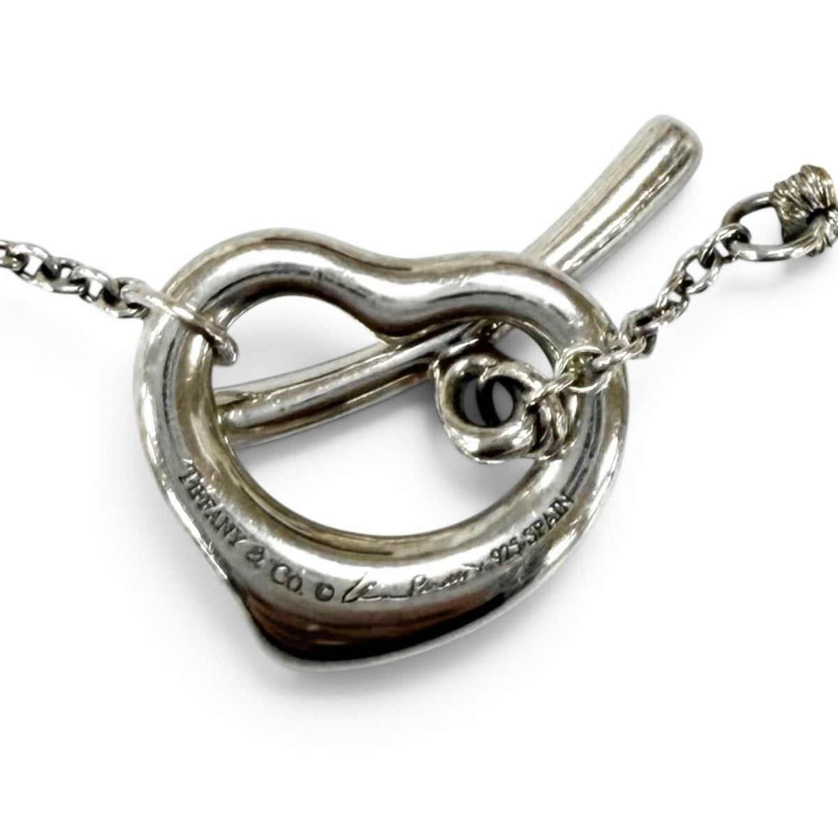 Tiffany & Co Elsa Peretti Fresh Water Pearl 925 Open Heart Bracelet White — view 4