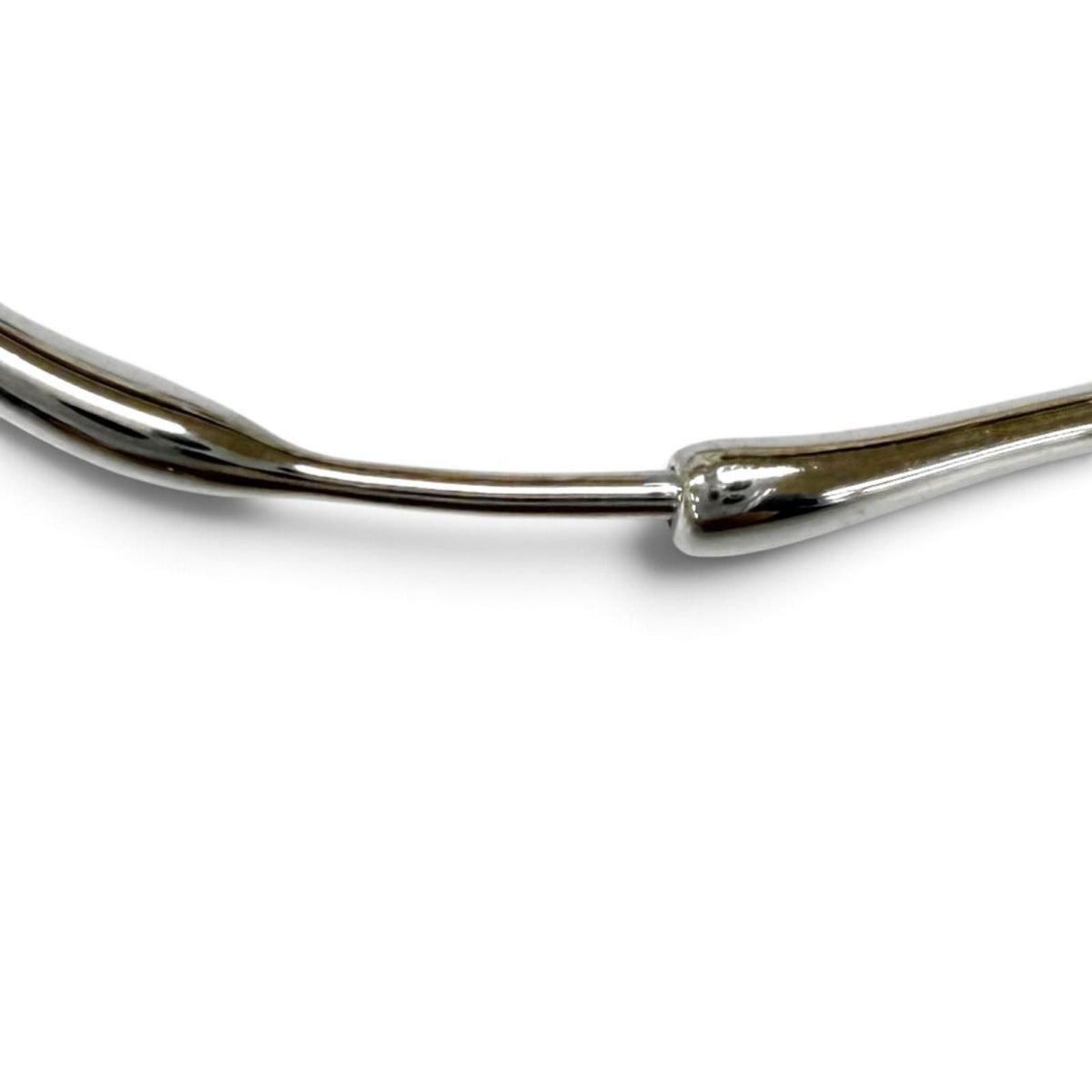 Tiffany & Co Elsa Peretti Open Heart Hoop Earrings Large Silver — view 5