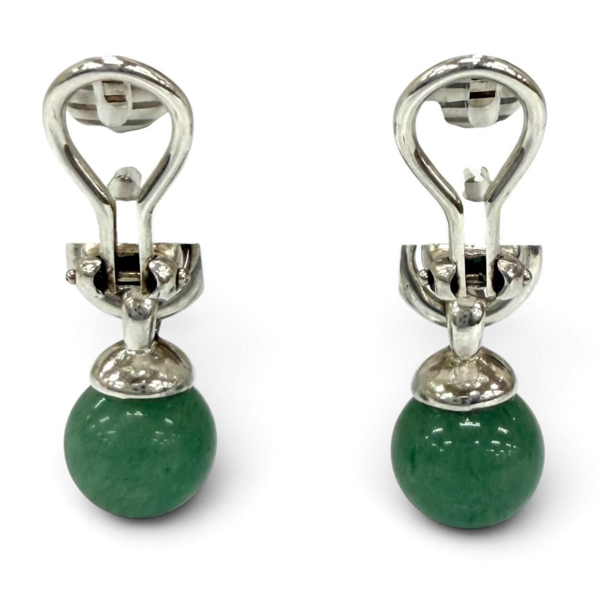 Tiffany & Co 925 Jadeite Earrings Silver Green — view 4