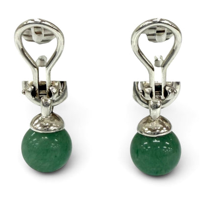 Tiffany & Co 925 Jadeite Earrings Silver Green — view 4