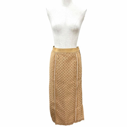 Gucci Lining Silk Skirt Beige — view 2