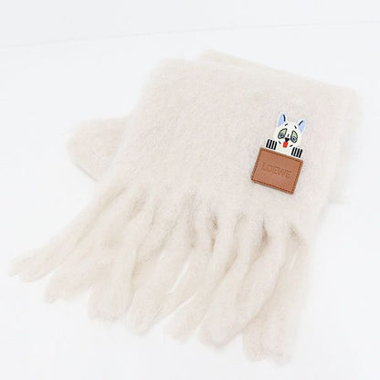 Loewe Lewis Wayne Futurist Cat Scarf Mohair & Wool Blend