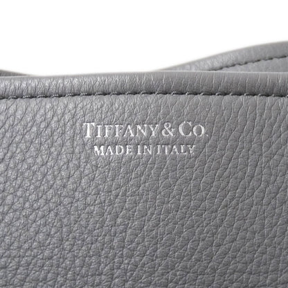 Tiffany & Co 2-Way Shoulder Bag Leather Gray — view 6