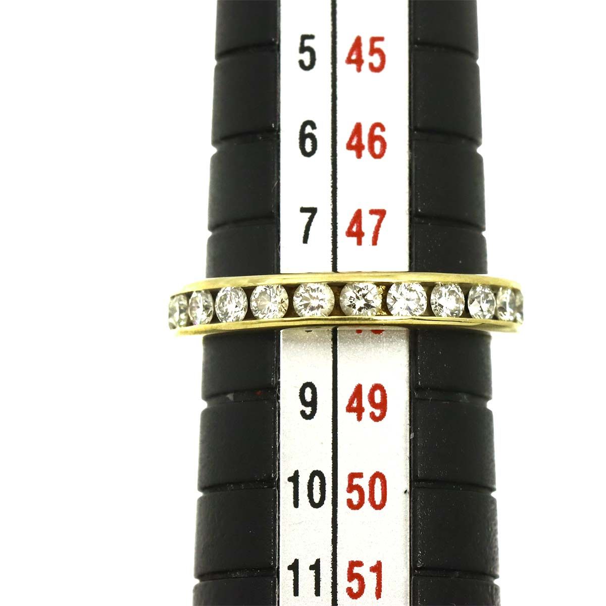 Tiffany & Co Channel Setting Ring Full Diamond 18k Yellow Gold 750 — view 7