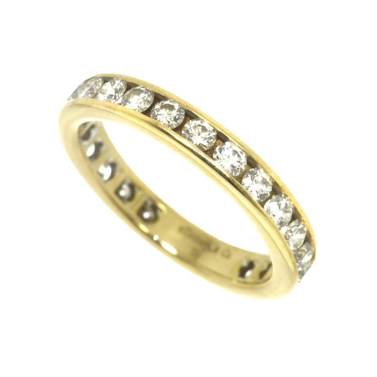 Tiffany & Co Channel Setting Ring Full Diamond 18k Yellow Gold 750 — view 4