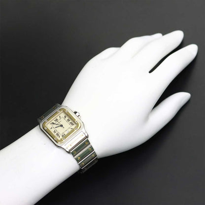 Cartier Santos Galbee LM Watch Date Yellow Gold — view 3