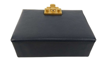 Dior Shoulder Bag Addict Small Box Black Leather Gold — view 4