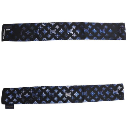 Louis Vuitton Bandeau Mahina Scarf Black Blue — view 4