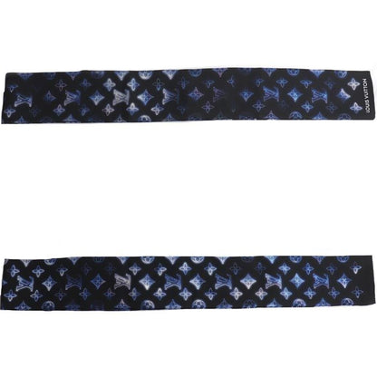 Louis Vuitton Bandeau Mahina Scarf Black Blue — view 3