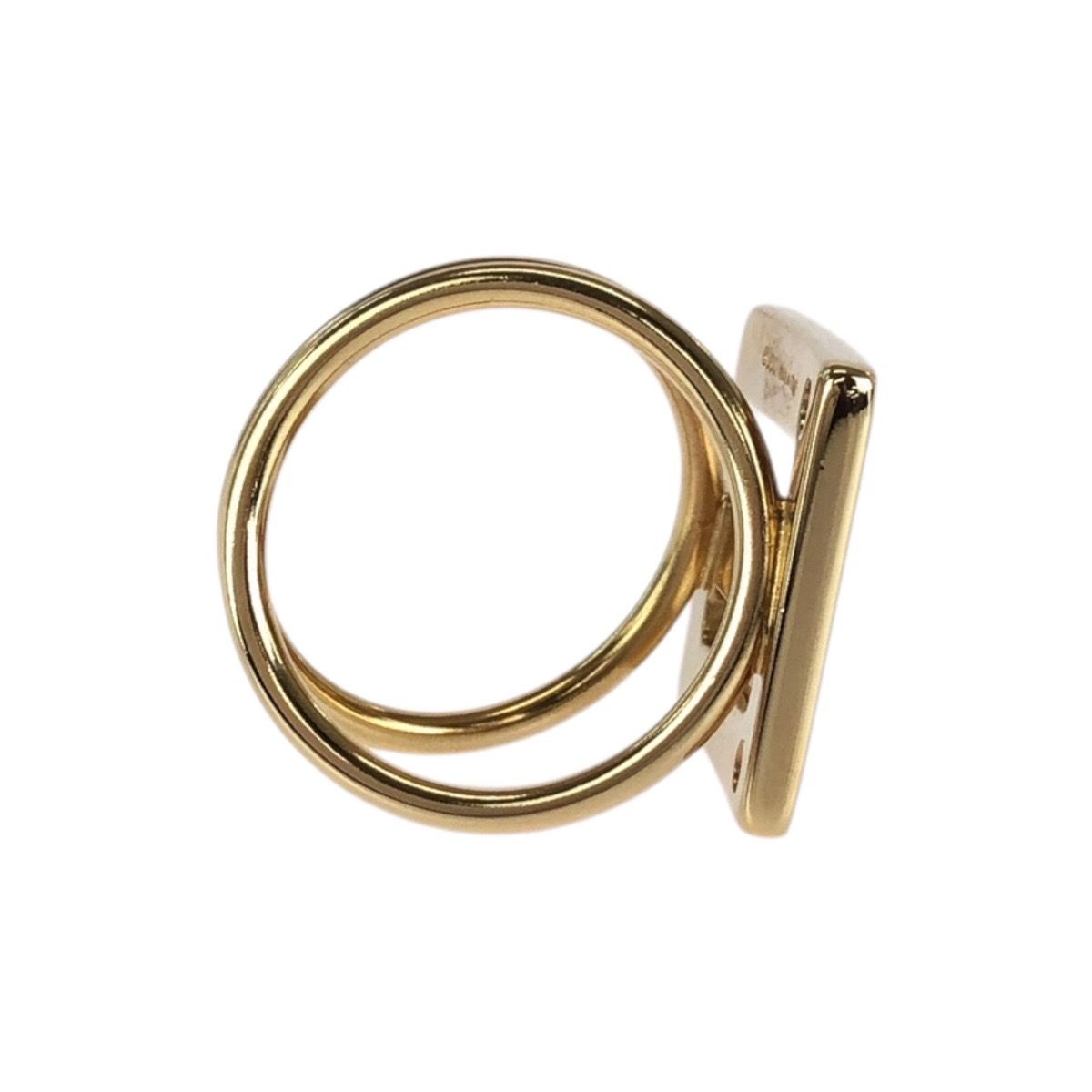 Gucci G Logo Gold Plated Scarf Ring — view 4