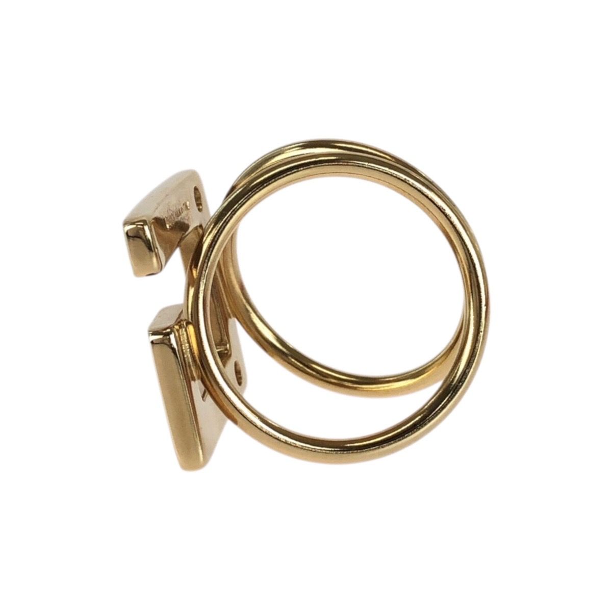 Gucci G Logo Gold Plated Scarf Ring — view 3