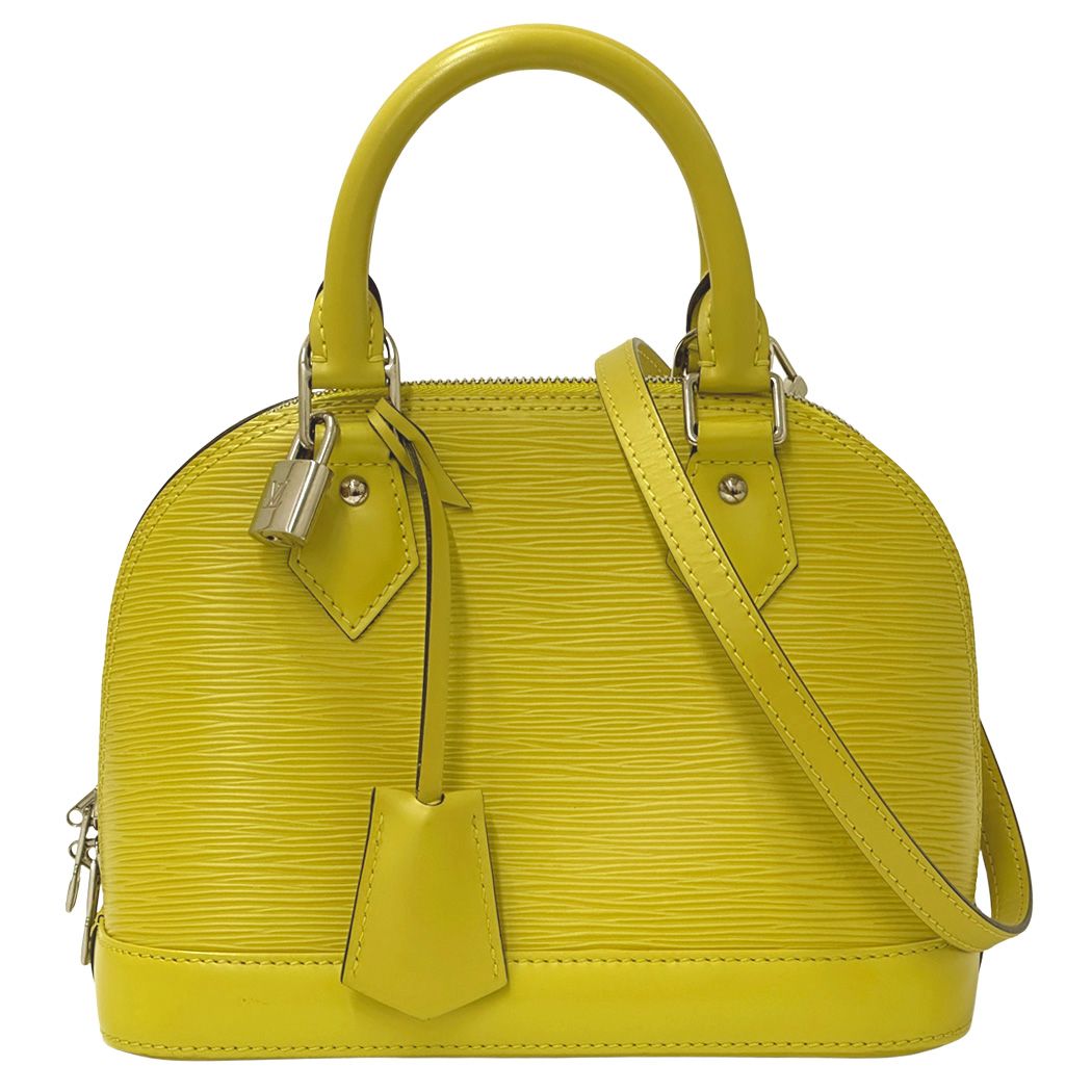 Louis Vuitton Epi 2-Way Shoulder Bag Alma BB Pistache Yellow Mini Small Handle