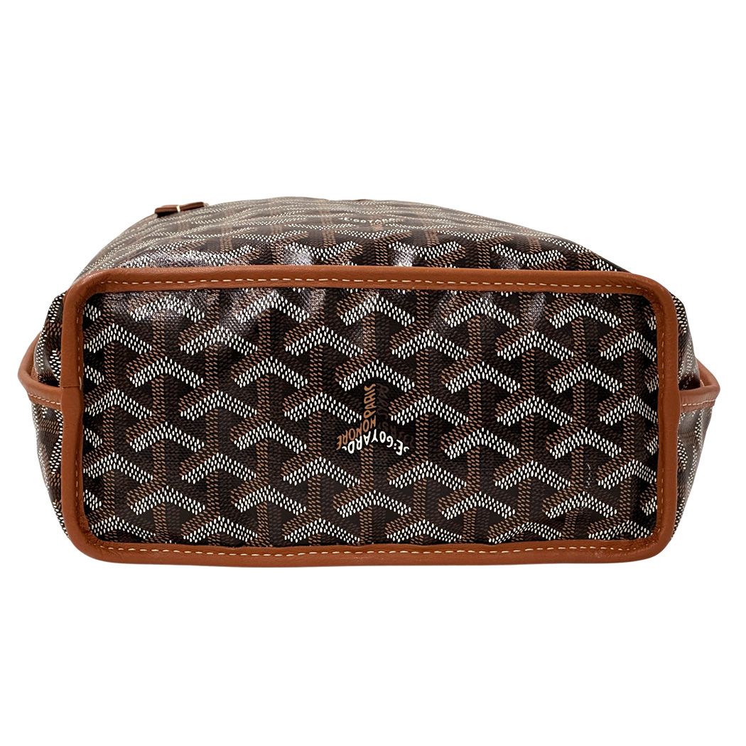 Goyard Bag Handbag Leather Anjou Mini Black Brown Handle for Work — view 3