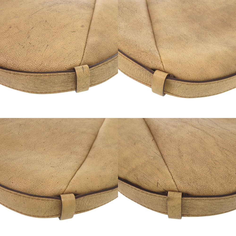 Saint Laurent Vintage Mombasa Leather Beige Shoulder Bag — view 4