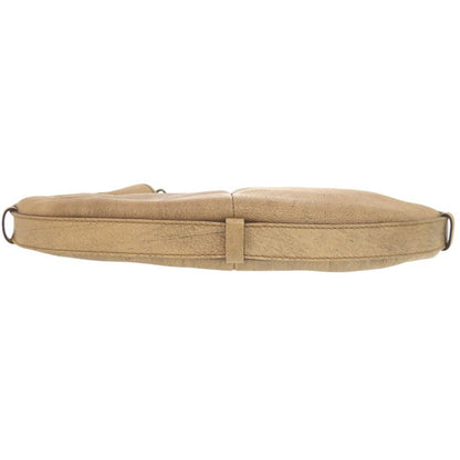 Saint Laurent Vintage Mombasa Leather Beige Shoulder Bag — view 3