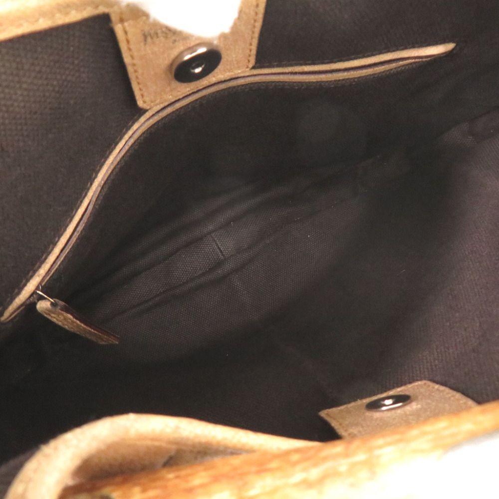Saint Laurent Vintage Mombasa Leather Beige Shoulder Bag — view 6